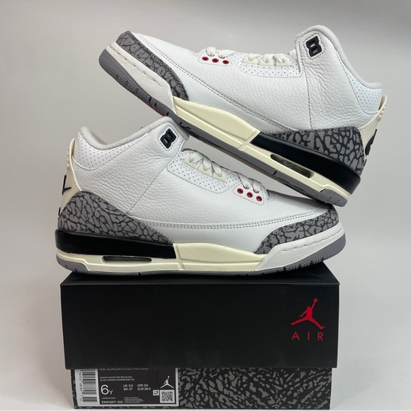 Jordan Shoes - Nike Air Jordan 3 Retro GS Reimagined “White Cement” 2023
